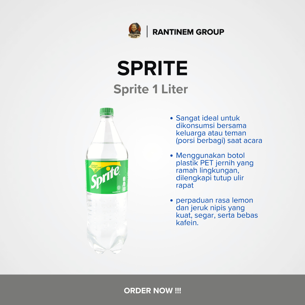 1 DUS MINUMAN SODA SPRITE 1L | SEGAR, PRAKTIS, SIMPLE
