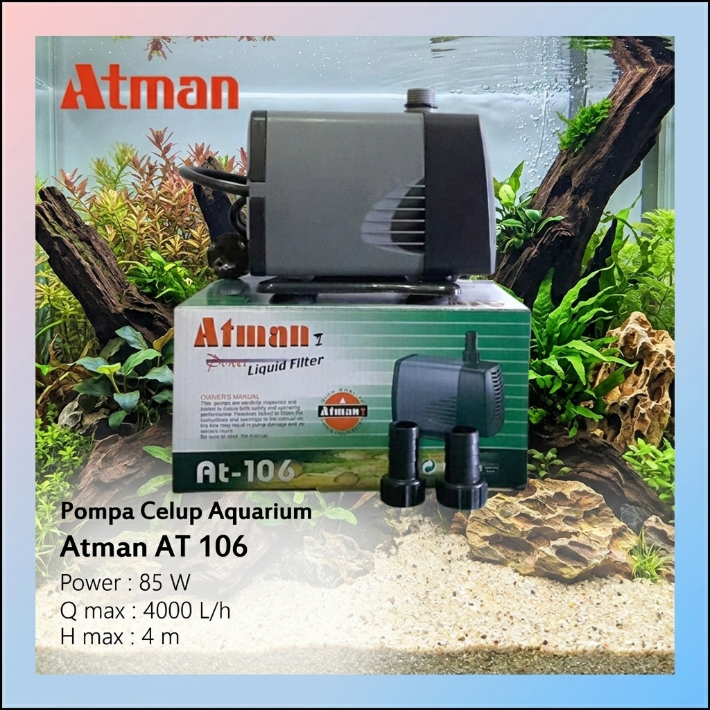 Atman AT 106 Pompa Celup Filter Kolam Aquarium Atman 106