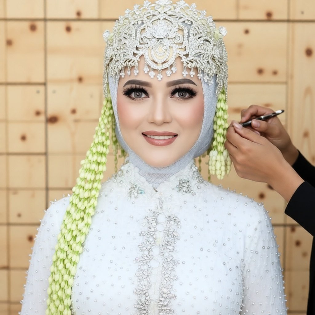 Ronce Melati Pengantin Hijab Adat Pria Wanita | Ronce Melati Asli