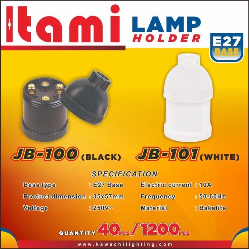 Fitting Gantung/ lamp Holder HItamJB-100 ITAMI