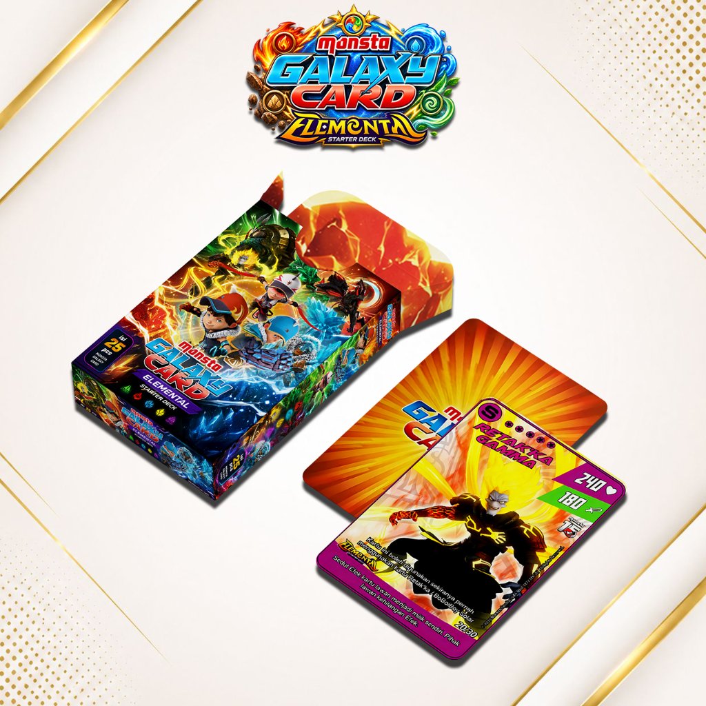 BOBOIBOY MONSTA GALAXY CARD PEK ELEMENTAL UNOFFICIAL PREMIUM