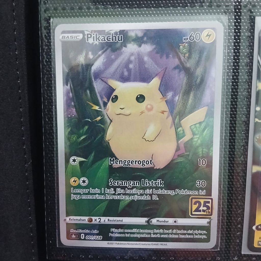 Pikachu ulang tahun 25th indo || Kartu pokemon pikachu edisi 25th anniversary indonesia