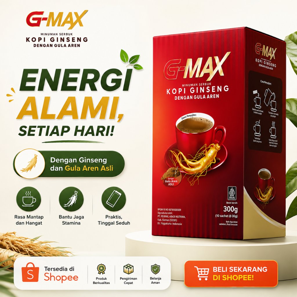 kopi g max kopinya para PEJUANG 1 box isi 10 SASET