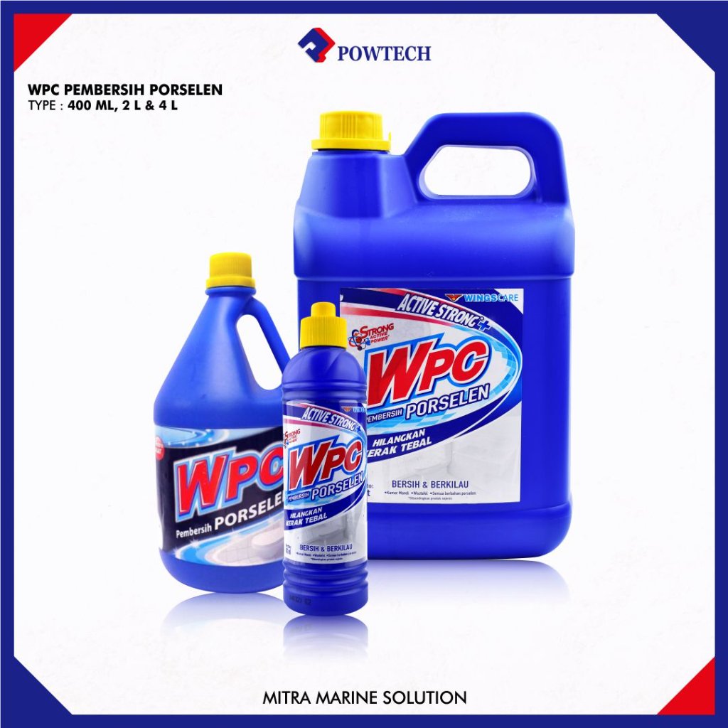 WPC Pembersih Porselen Type 400 Ml, 2 L Dan 4 L embersih Porselen Jerigen WPC