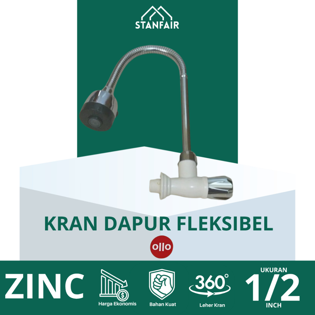 Ollo Kran Dapur Fleksibel Stainless / Kran Dapur Air Fleksibel Ollo