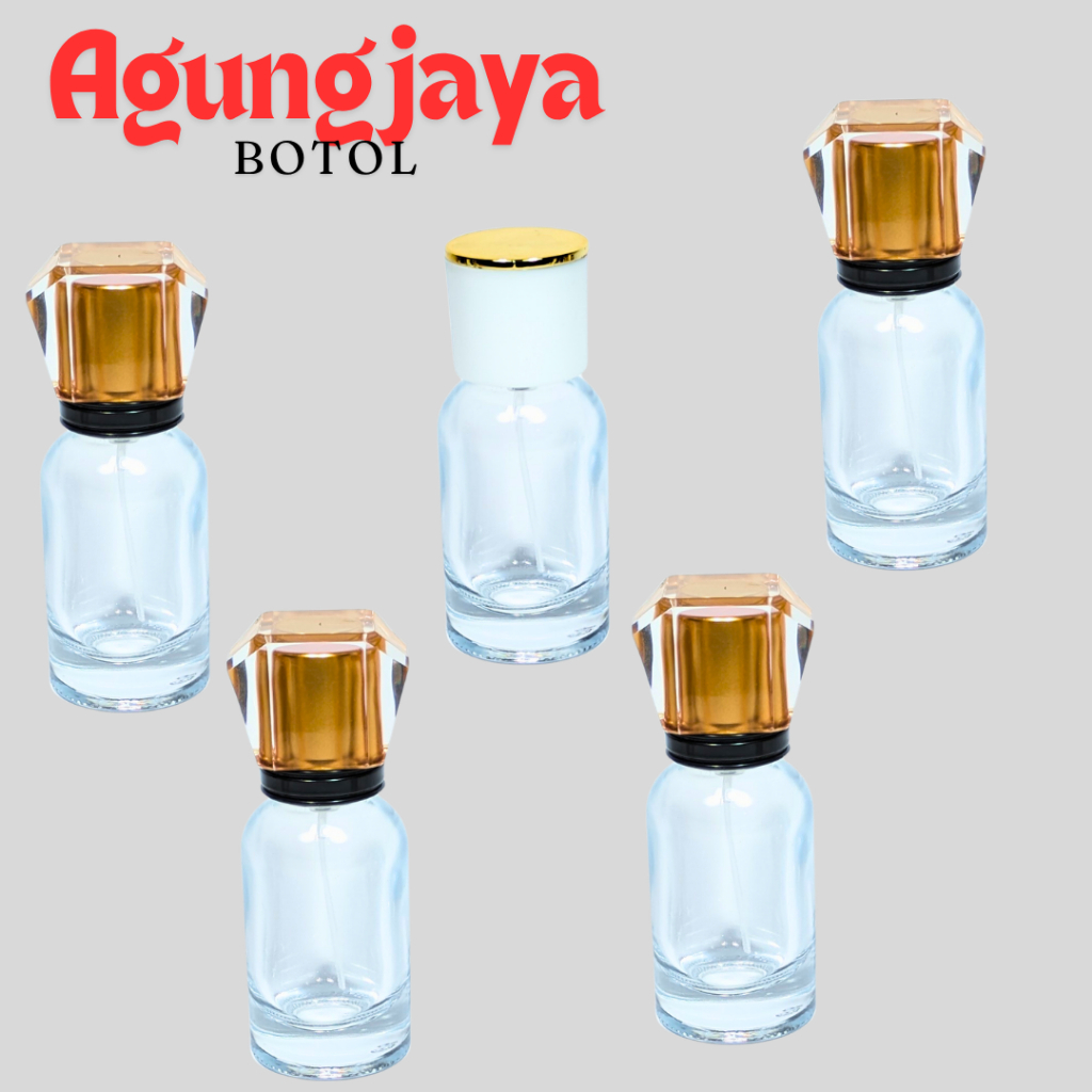 Botol Kaca Parfum 30 Ml Penny Press Trans Pump Easy Hitam/ Botol Kaca Parfum 30 Ml /  Botol Kaca / B