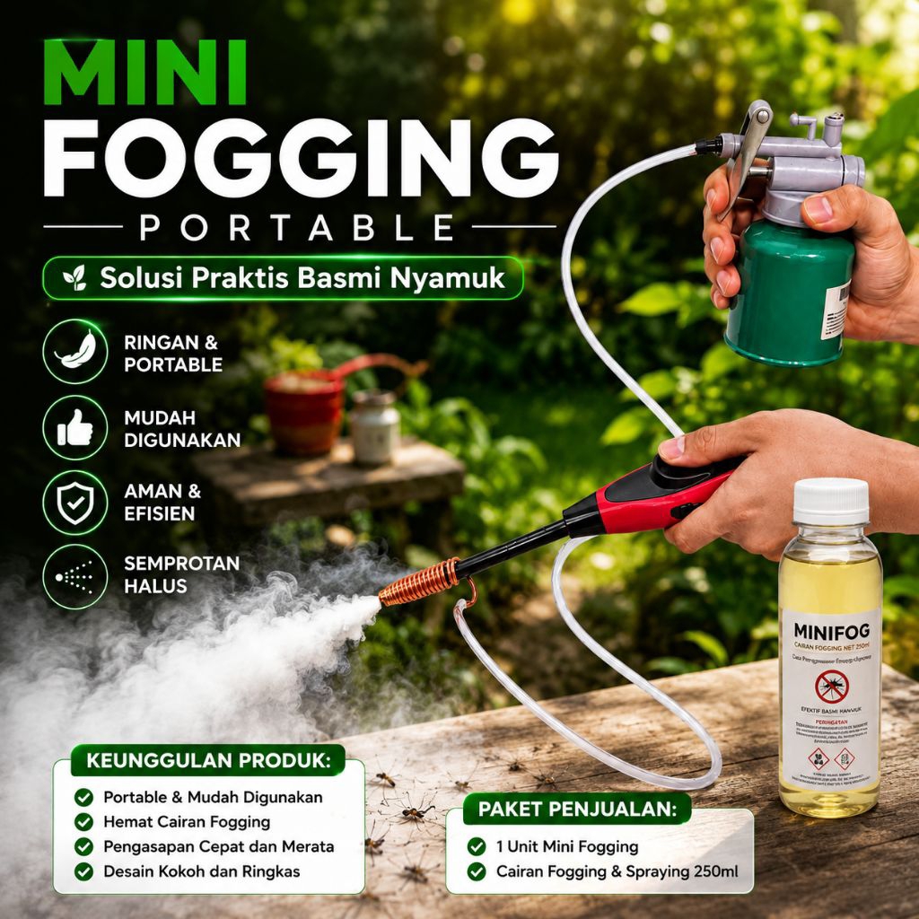 Mini Fogging Portable Alat Fogging Nyamuk Mesin Fogging Mini Basmi Nyamuk Set