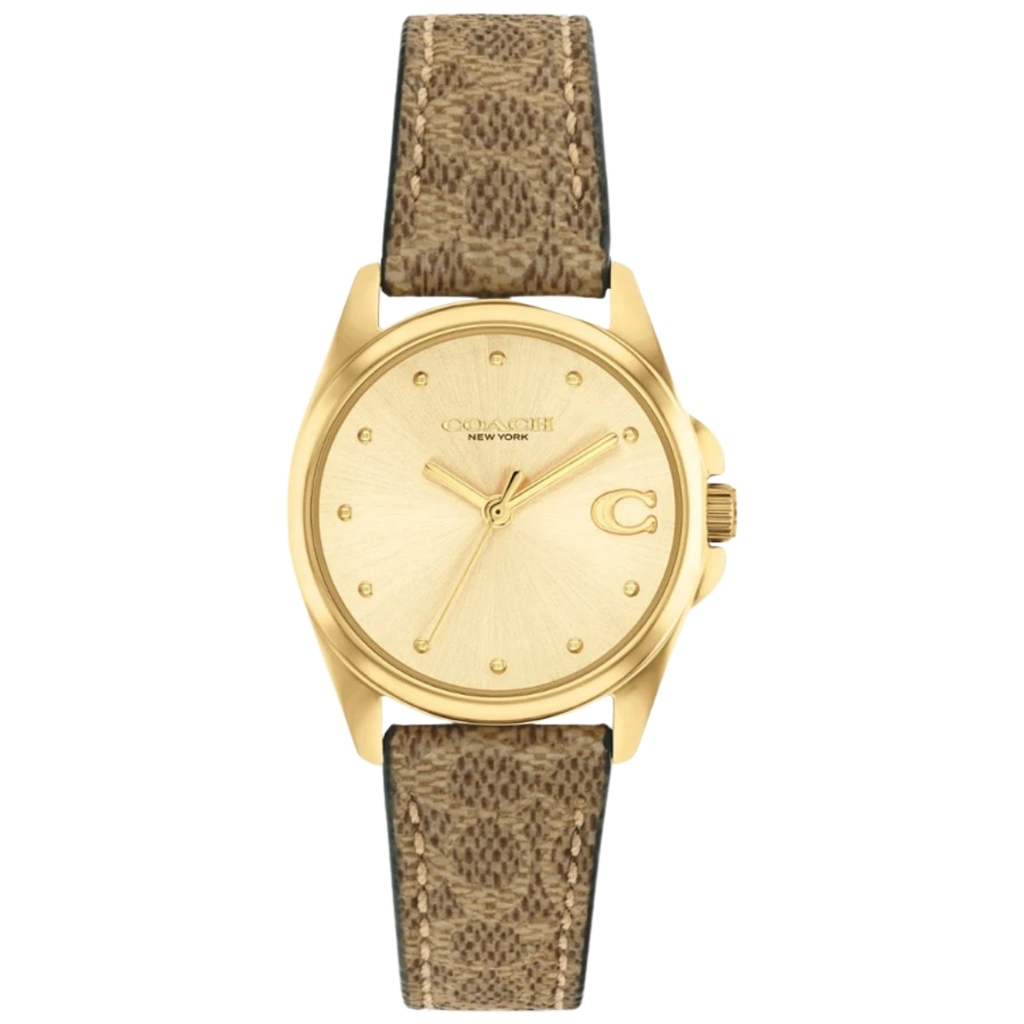 Galery Jam Tangan Coach GREYSON CHAMPAGNE 14504107 Leather Strap
