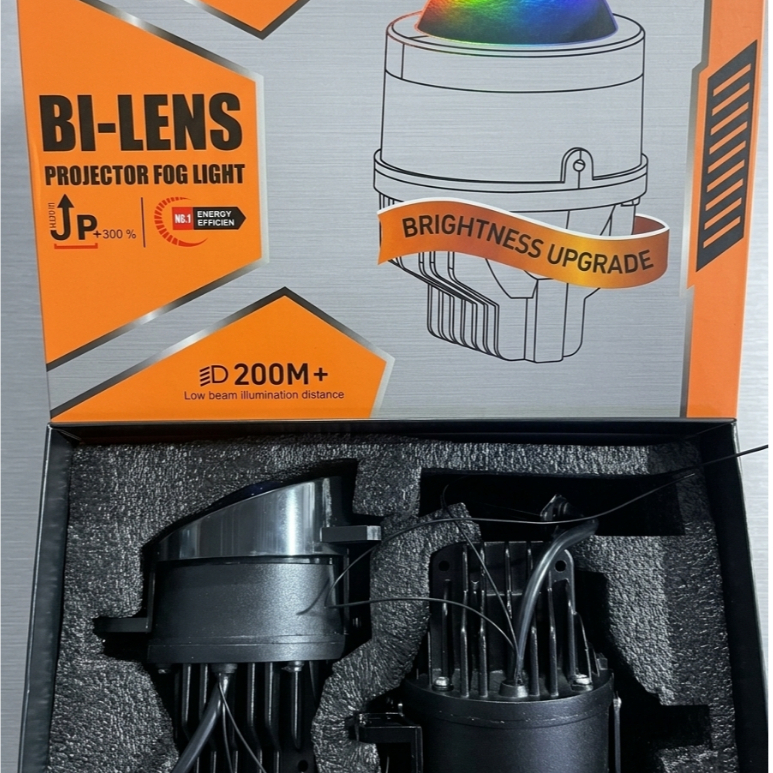 LAMPU LED WAAG - BILED FOGLAMP 3 INCH 3 WARNA BLUE LENS 60WATT (PUTIH , KUNING , PUTIH KEKUNINGAN )