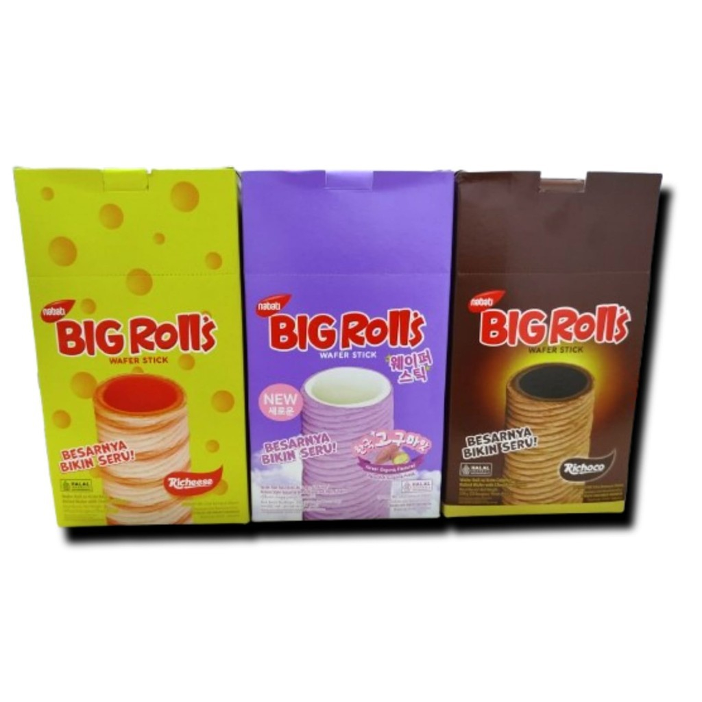**Nabati Big Rolls Wafer Stick 280g/320g – 1 Dus Isi 20 Pcs | Wafer Roll**