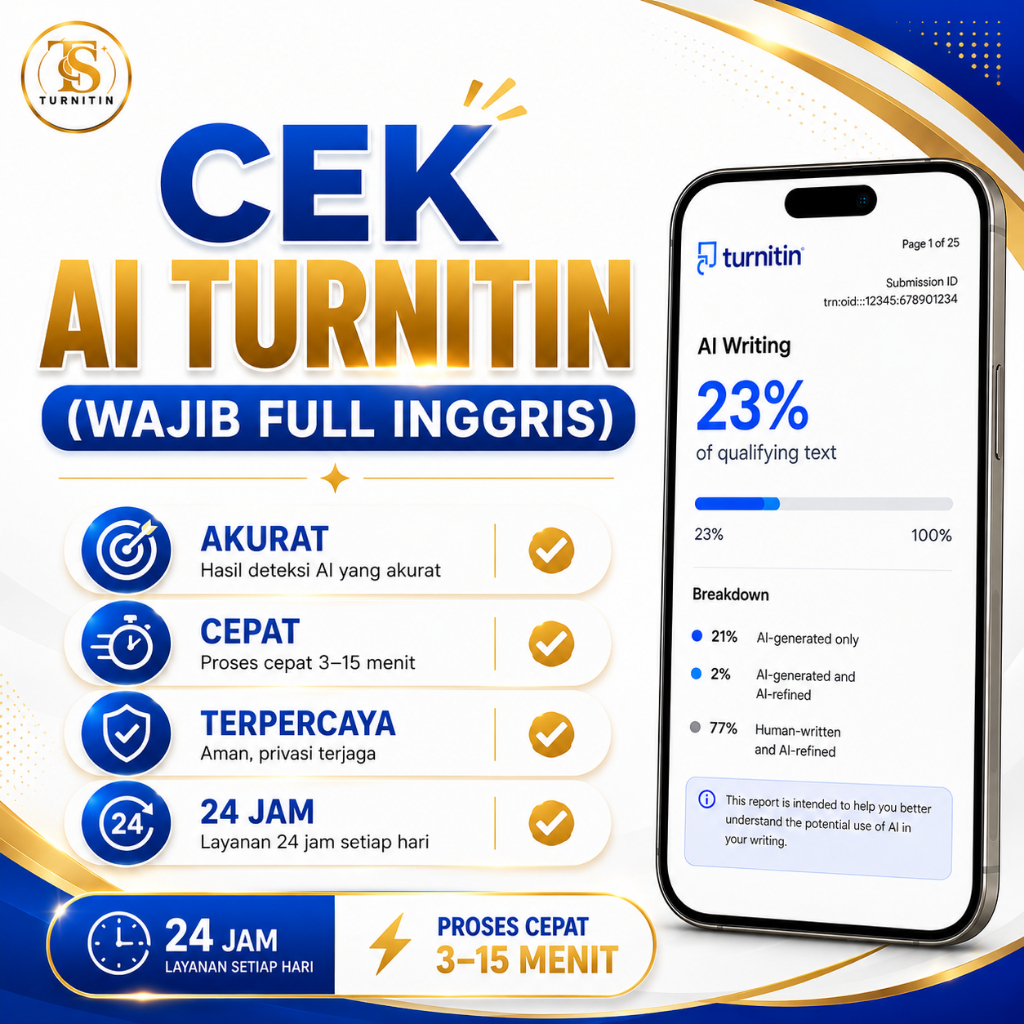 Cek AI Turnitin | AI Detection | Cek Persentase AI | Tugas Skripsi Jurnal