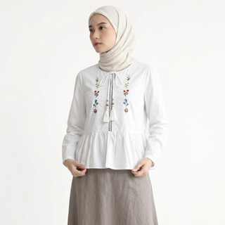 Delova Daily - NESSA BLOUSE CROP  Atasan Katun Premium