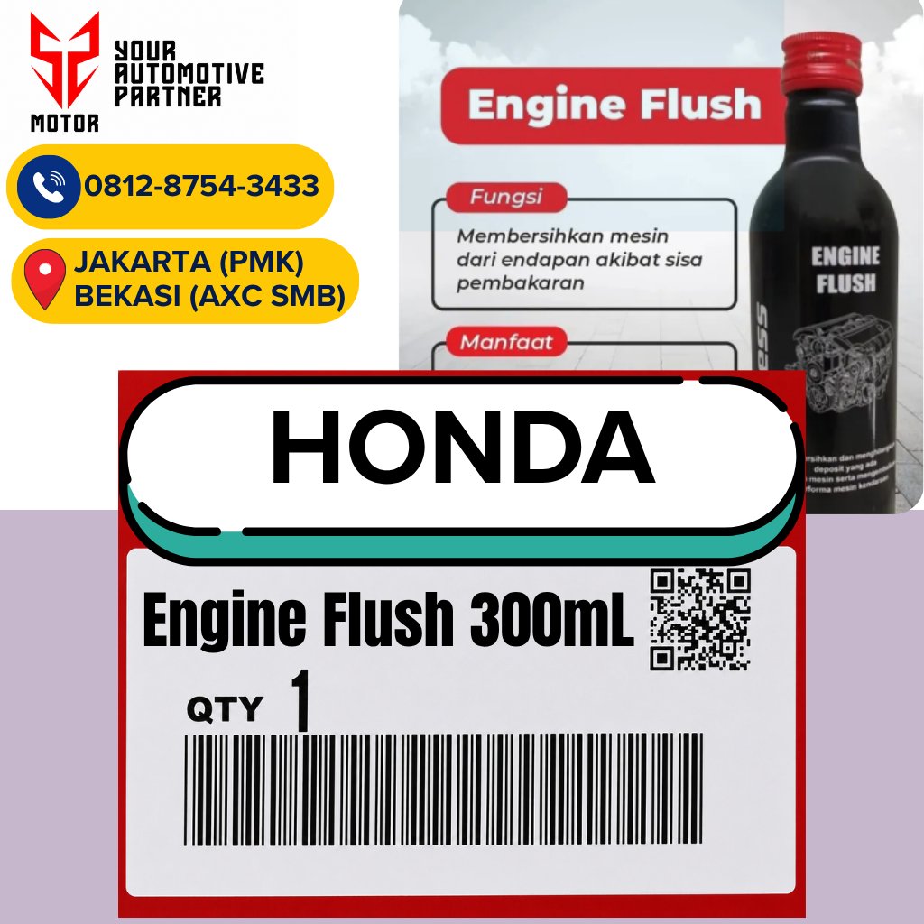 HONDA Engine Flush 300mL Membersihkan Endapan Mesin Mengurangi Kebisingan - ORIGINAL ENGINE FLUSH HO