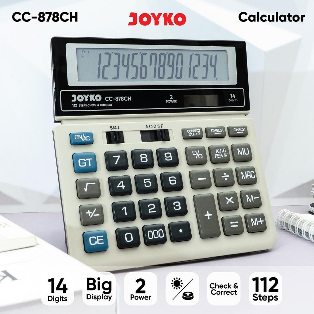 JOYKO Calculator Kalkulator CC-878CH 14 Digits Check & Correct