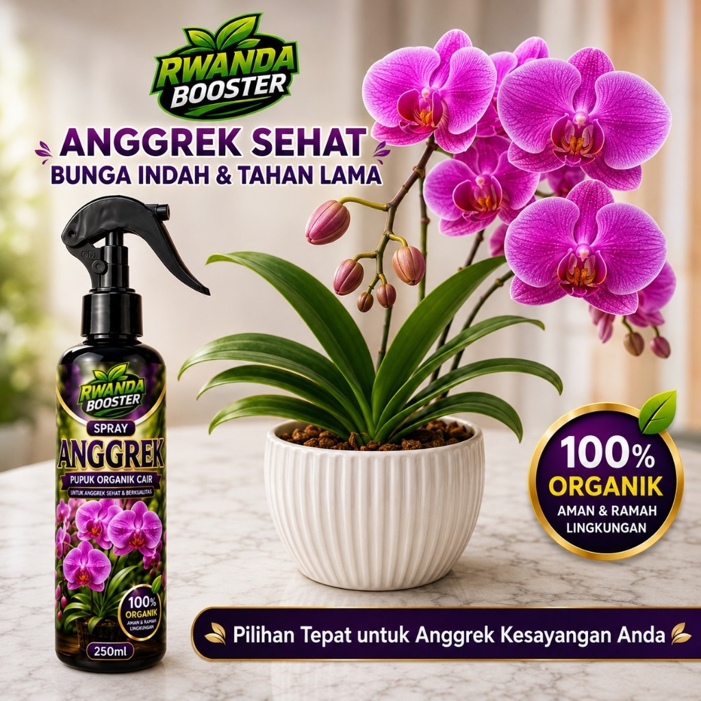rwanda booster anggrek, pupuk anggrek, pupuk organik cair anggrek, pupuk anggrek cair, pupuk tanaman