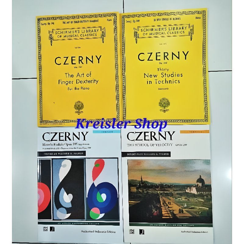 Buku piano Czerny op 599 Op299 Op849 berbagai seri Czerny buku piano latihan tehnik