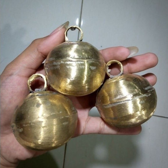 WLY - Klintingan Krincingan kuningan Lonceng bulat 12cm | Lonceng kuningan | Kelonong sapi Termurah