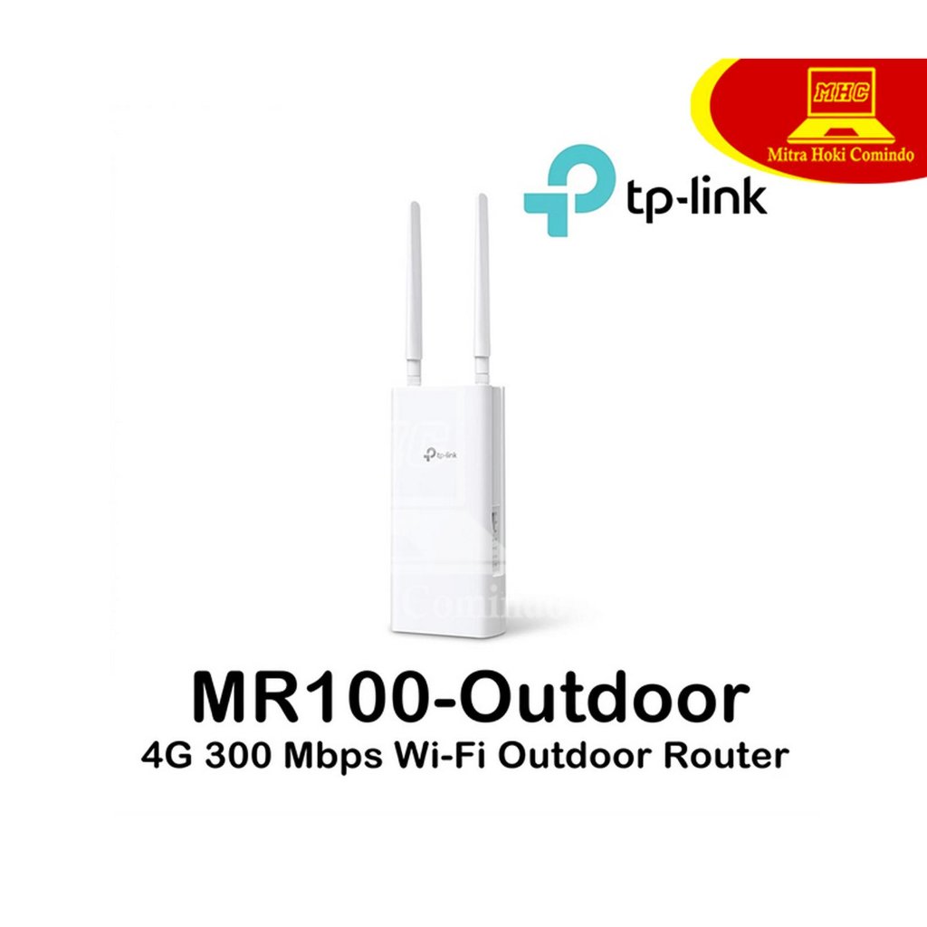 Router Wifi 4G LTE Outdoor TP-Link TL-MR100 Outdoor Modem Wifi 4G All Operator Tahan Cuaca Outdoor T