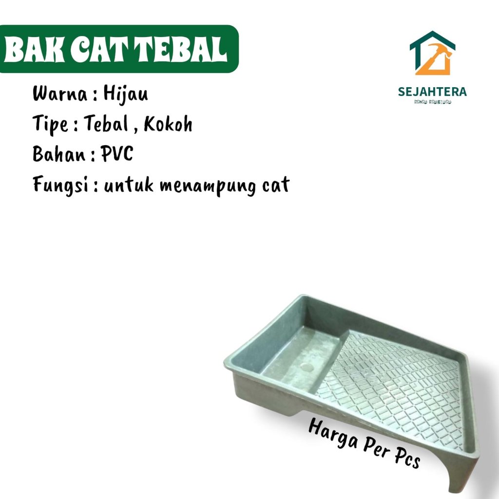 Bak Cat / Bak Cat PVC / Bak Cat Tebal / Hijau