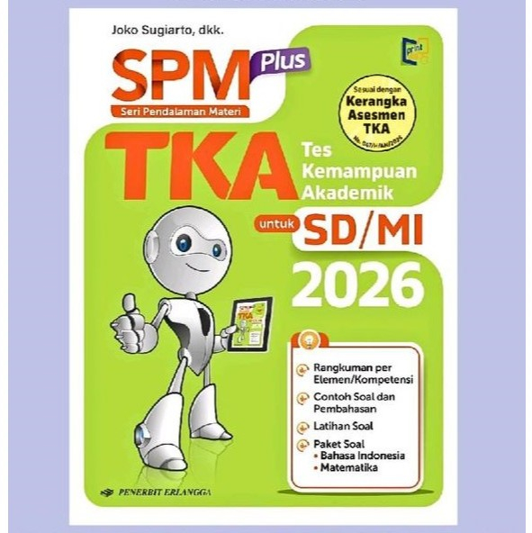 BUKU SPM TKA 2026 ERLANGGA ORIGINAL | SPM PLUS TKA SD/MI 2026 | SPM PLUS TKA 2026 | SPM 2026