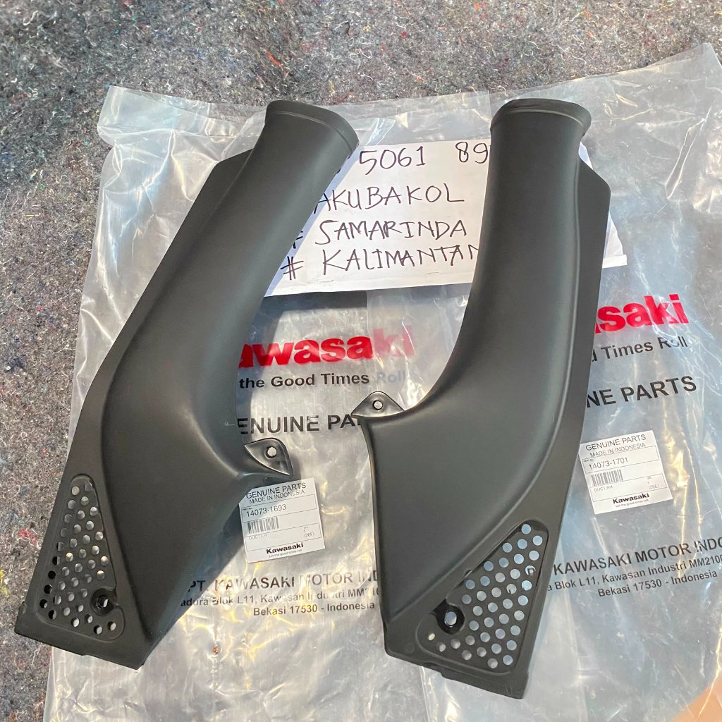 14073-1693 & 14073-1701 AIR SCOOP SEPASANG DUCT LH RH NINJA RR OLD ZX 150 ORIGINAL KAWASAKI