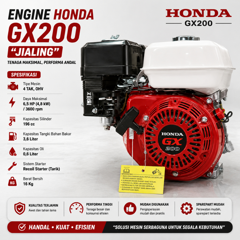 ENGINE (HONDA) GX200 "JIALING"