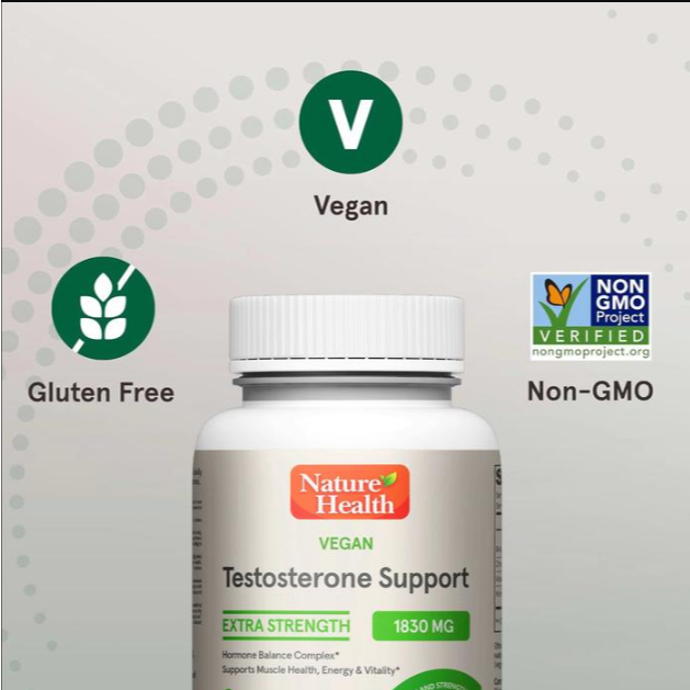 Testosterone Support 1830 mg | Meningkatkan Vitalitas Pria & Energi - 60 Capsules