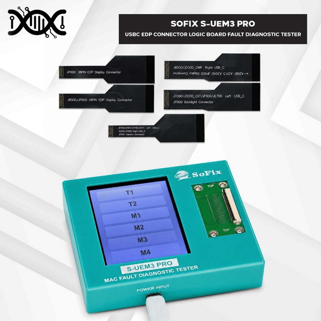 SoFix S-UEM3 PRO Mac Fault Diagnostic Tester Alat Cek Kerusakan Board Macbook Air Pro USB-C