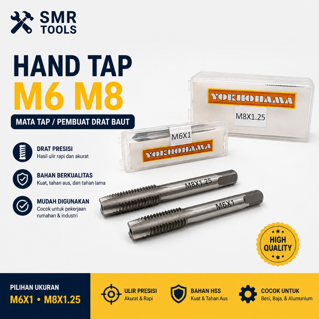 HAND TAP M6 M8 / MATA TAP / Pembuat Drat Baut