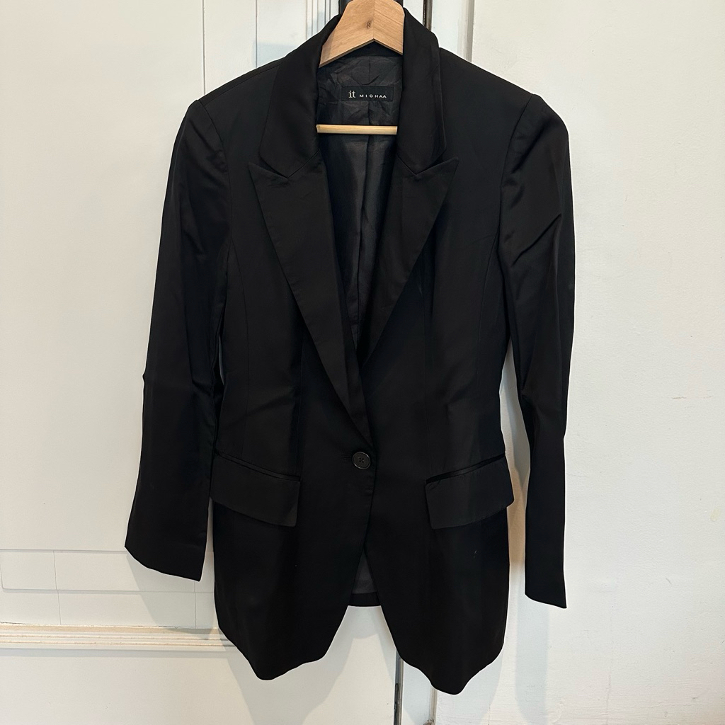 [New] It Michaa Black Long Blazer Size S