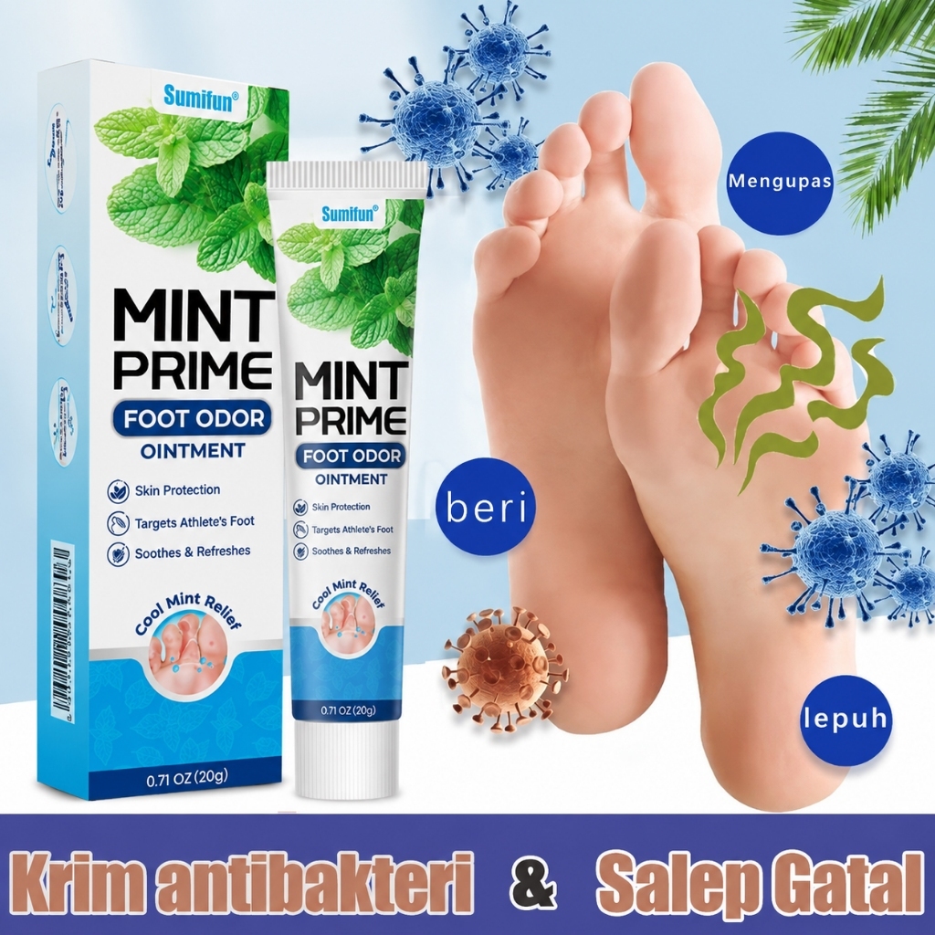Obat kutu air 20G penghilang kutu air sobek dan terkelupas di sela-sela jari kaki gatal kutu air oba