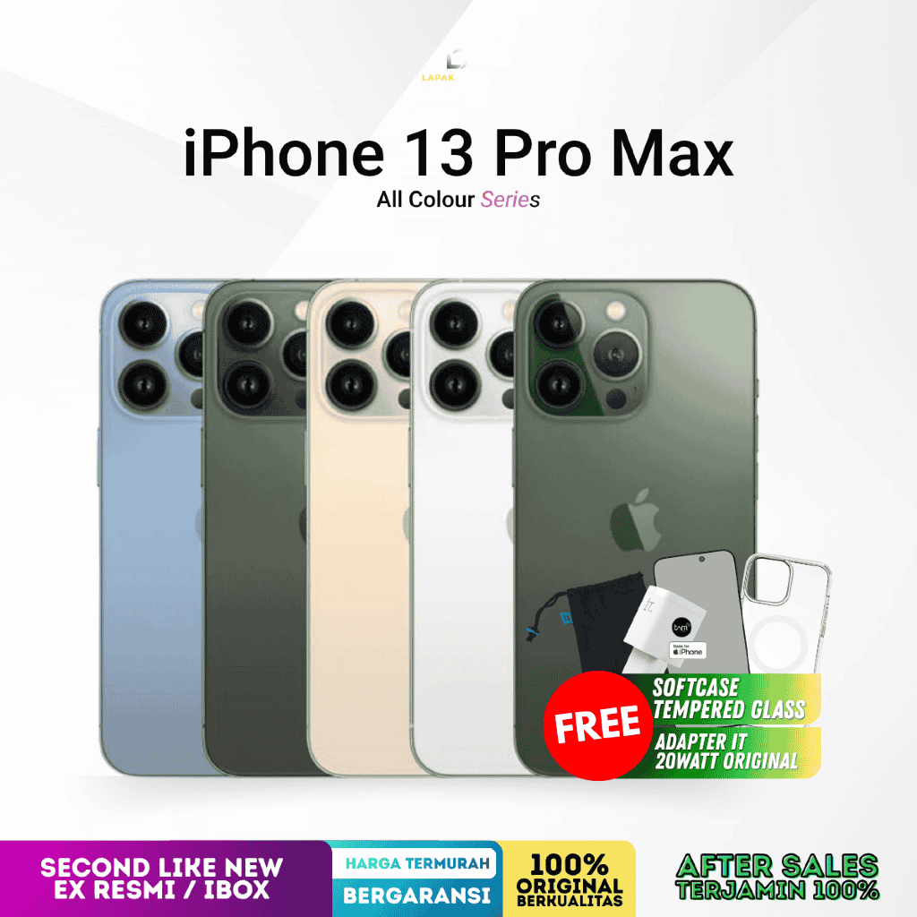 [Harga Khusus] Apple iPhone 13 Pro Max 128GB 256GB 512GB Second Used Seken Secondhand Bekas Ex Resmi