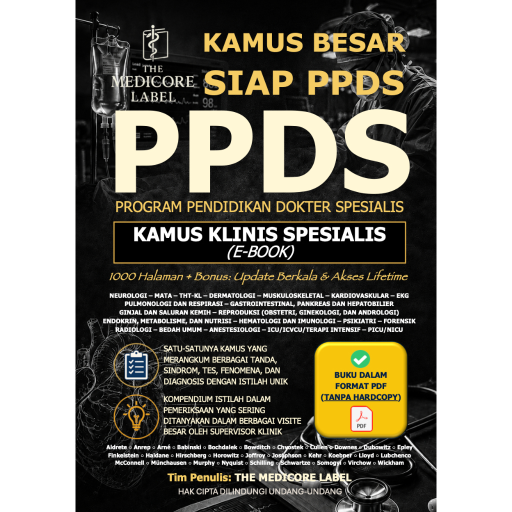 EBOOK Kamus Besar Siap PPDS Kamus Klinis Spesialis Daftar Terminologi Seluruh Dokter Spesialis (Neur