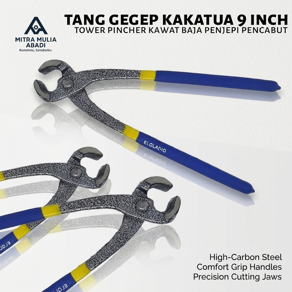 Gegep / Tang Jepit Pencabut / Tower Pincher Kawat Baja Wanly 9"