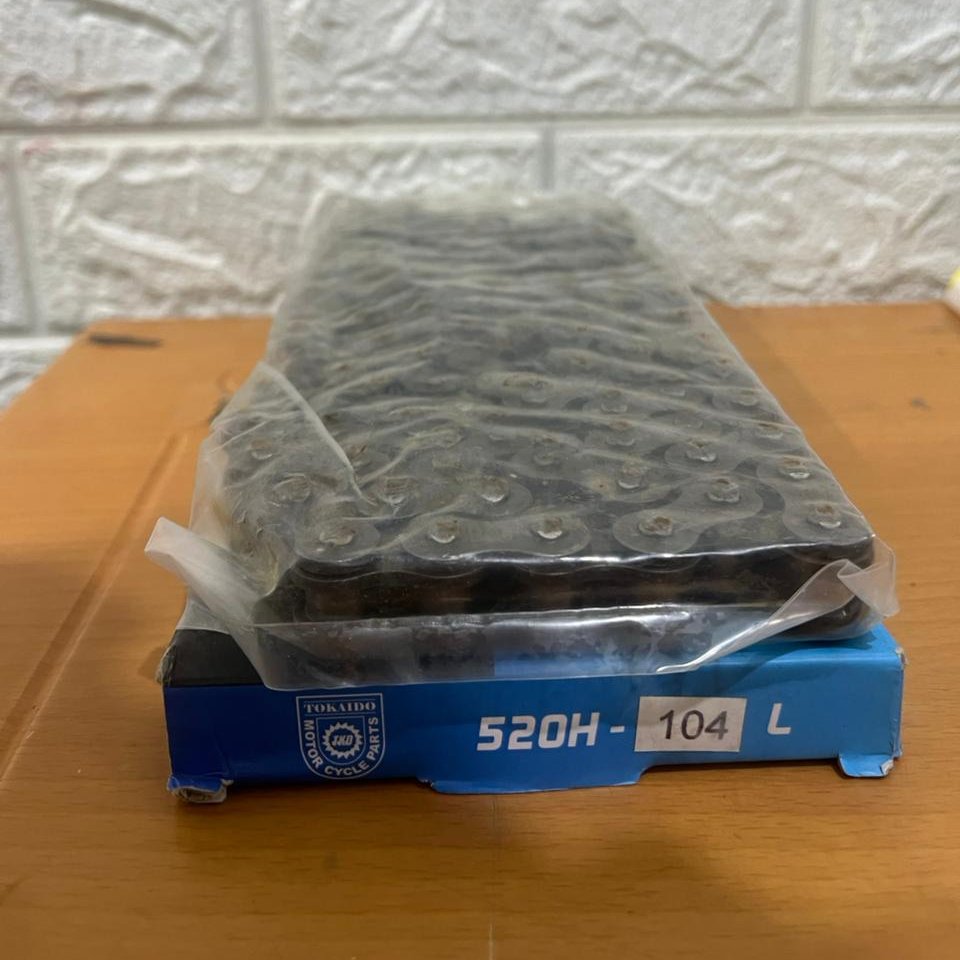 Rantai RODA Motor 520H-104L Chain Hitam  TOKAIDO
