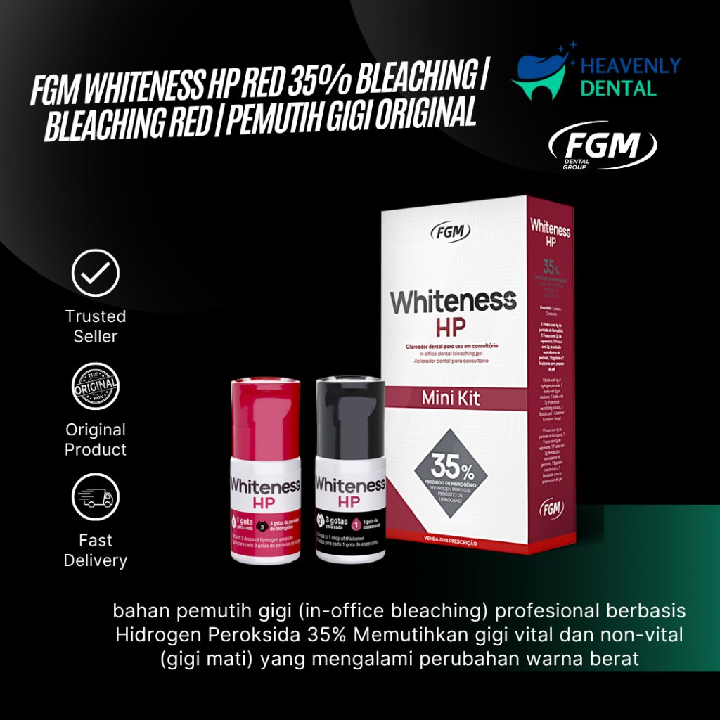 FGM Whiteness Hp Red 35% Bleaching | Bleaching Red | Pemutih Gigi ORIGINAL