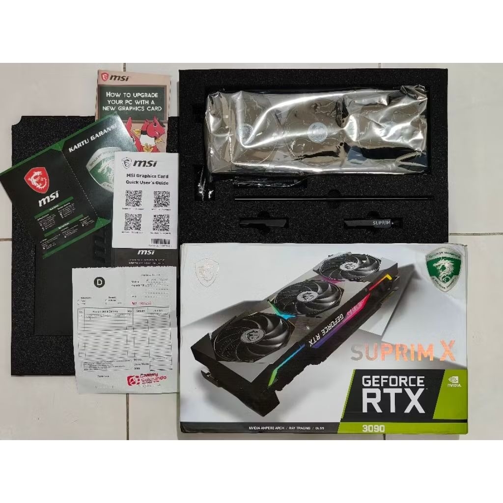 MSI RTX 3090 SUPRIM X 24GB 384bit - GPU GeForce Nvidia