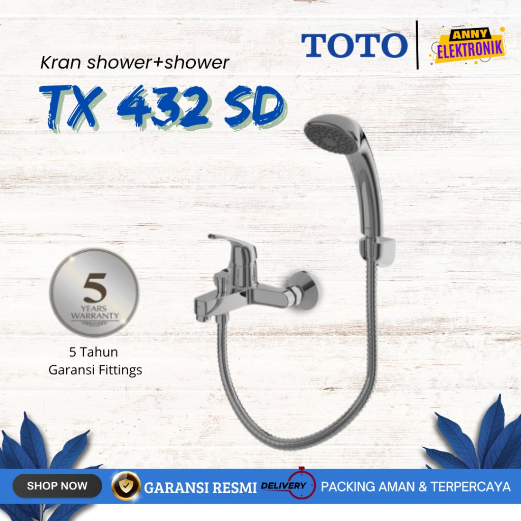 Kran Bathtub shower set TOTO TX 432 SD panas dingin/ Kran shower TX432SD ORIGINAL
