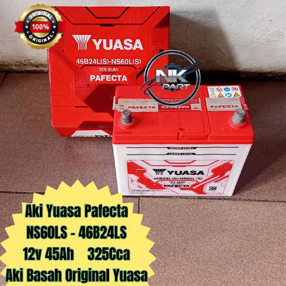 Aki Mobil Yuasa NS60LS - 46B24LS 12v 45Ah Accu Basah Original YUASA