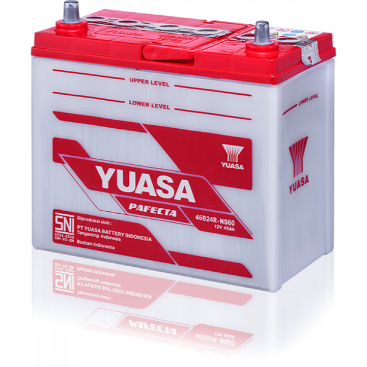 Aki Mobil Yuasa NS60 45 AH - Aki Basah Isi Ulang (Yuasa Pafecta) - Putrra Abadi