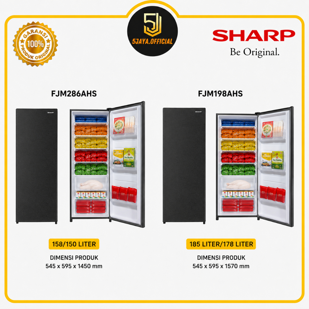 Kulkas Freezer Sharp - FJM286AHS / FJM198AHS