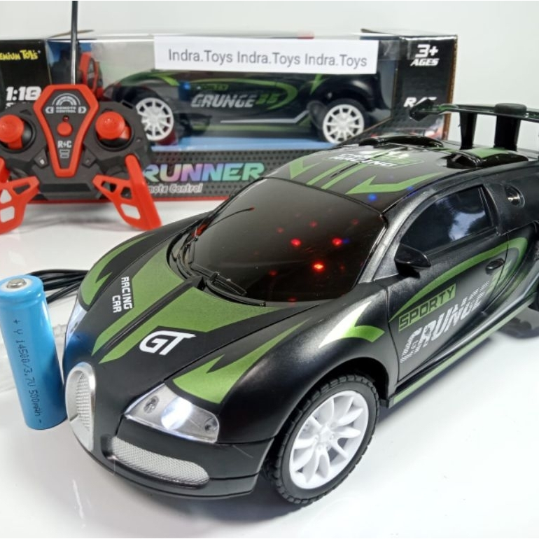 Mobil Remote Control Bugatti Spray Runner  Skala 1:18 Dengan Effect Asap