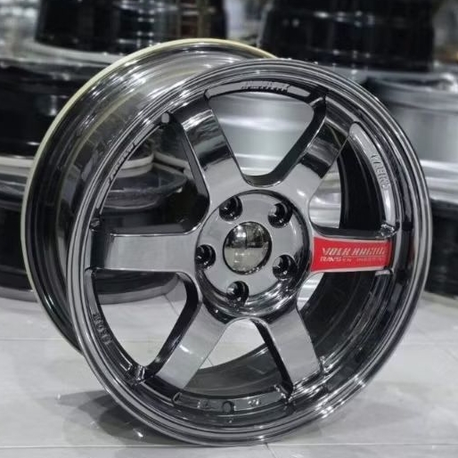 Velg Volk Rays TE37 R17 Black Chrome 5x114 ( INNOVA ERTIGA RUSH TERIOS XPANDER DLL)