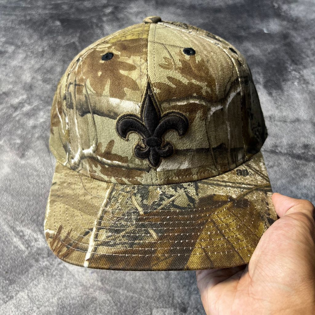 Topi Reebok NFL New Orleans Saints Hitam Original Baseball Basket Hockey Football Olahraga