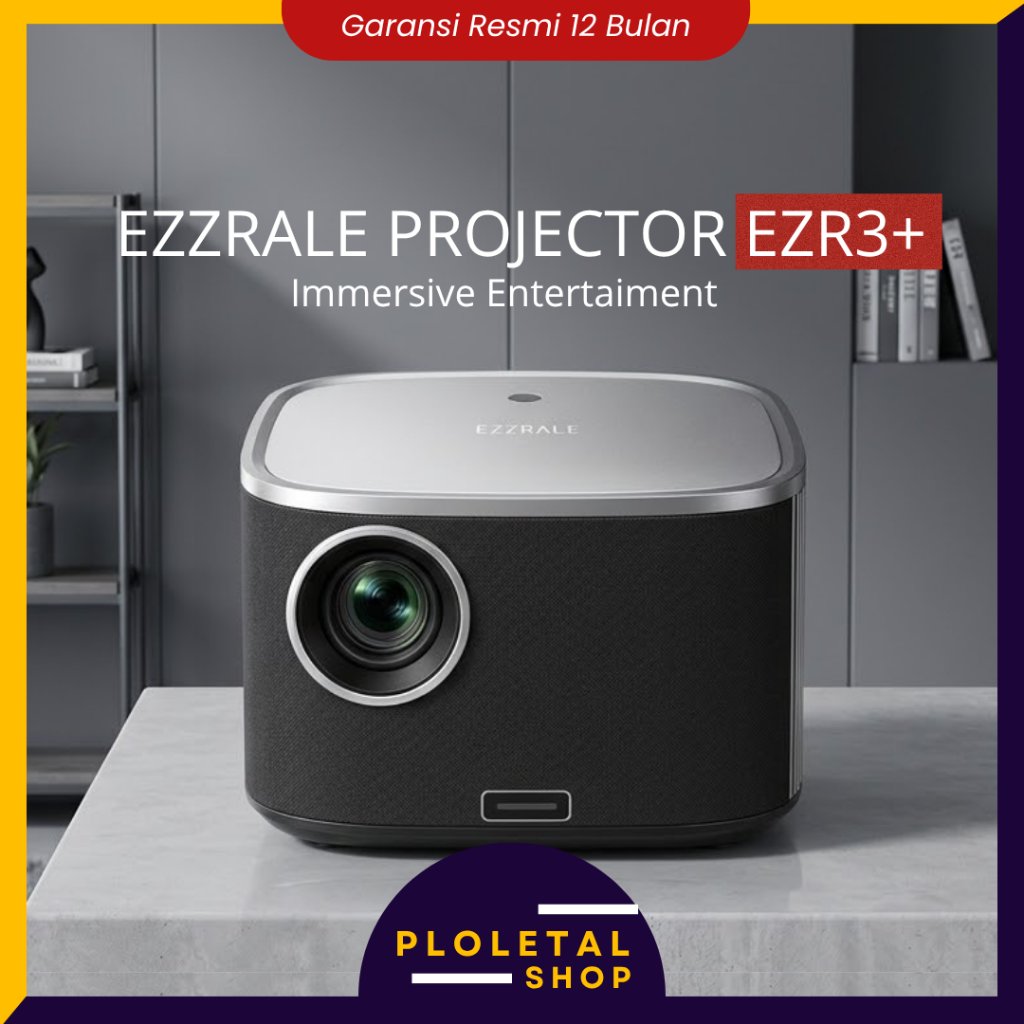 EZZRALE EZR3+ SMART PROJECTOR 420 ANSI LINUX OS NETFLIX CERTIFIED