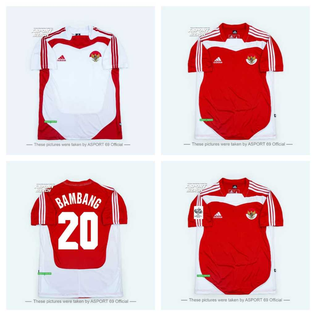 KOLEKSI TIMNAS RETRO INDONESIA HOME AWAY 2004 VINTAGE