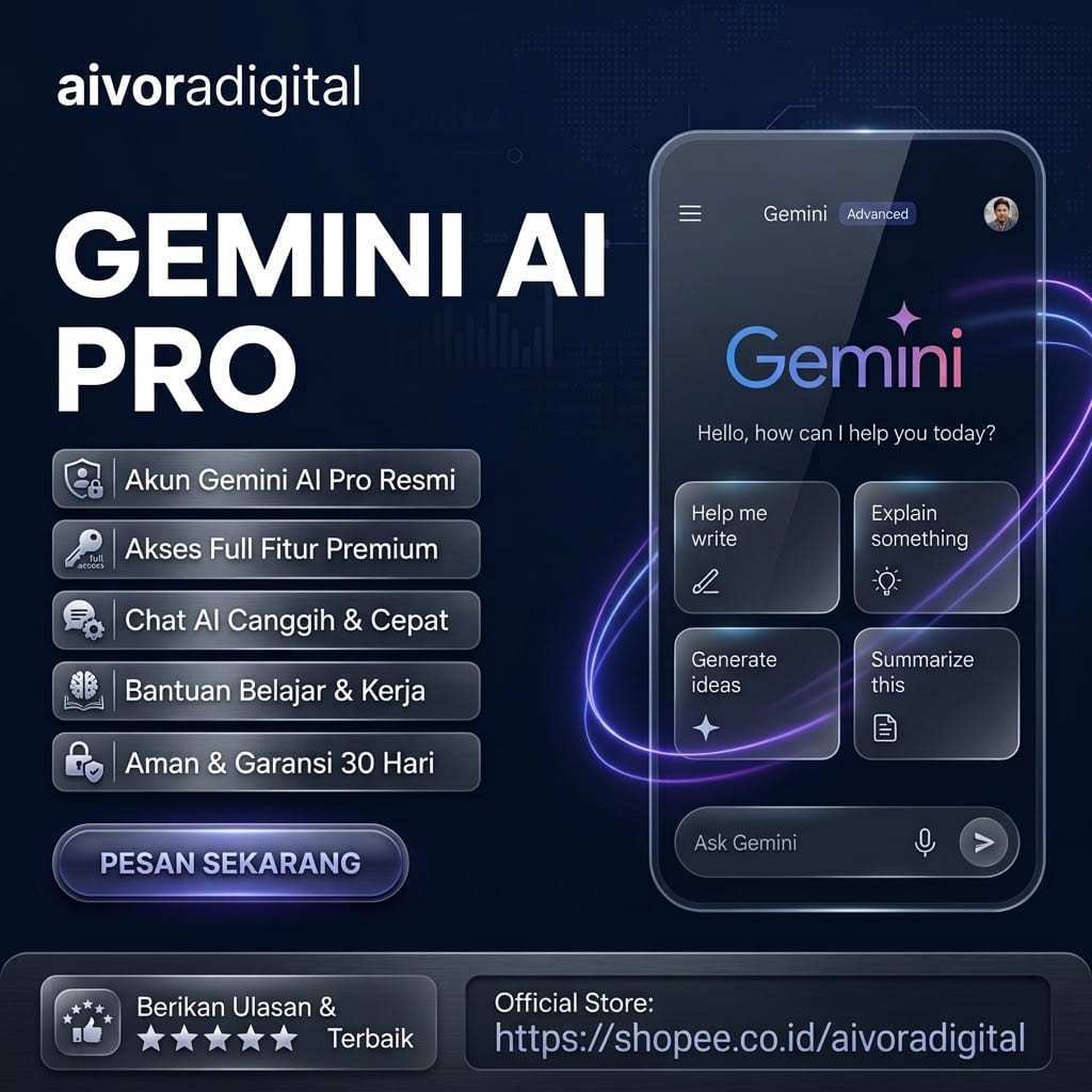 Gemini AI Premium Google Gemini Advanced Bergaransi