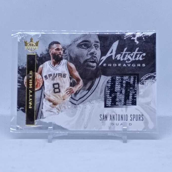 ORIGINAL Kartu Basket NBA 2017 PANINI Court Kings Patty Mills Authentic Jersey Patch NUMBERED 11/299
