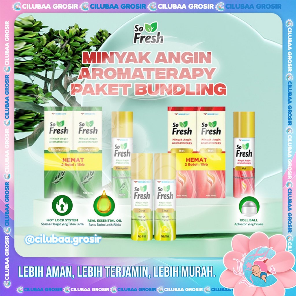 [2 PCS] SO FRESH Minyak Angin Aromatherapy 10mL || Minyak Angin Isi 2 Pcs