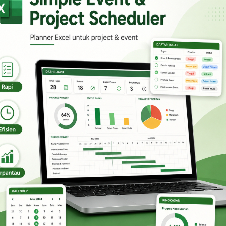 Simple Event & Project Scheduler Excel